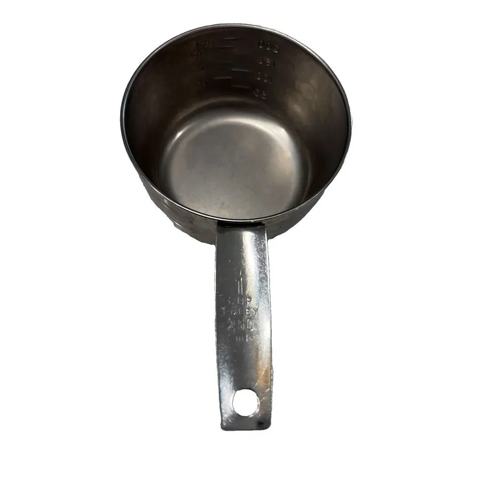 Vintage Foley Stainless Steel 1 Cup Measuring Cup Nesting Baking Cooking Utensil